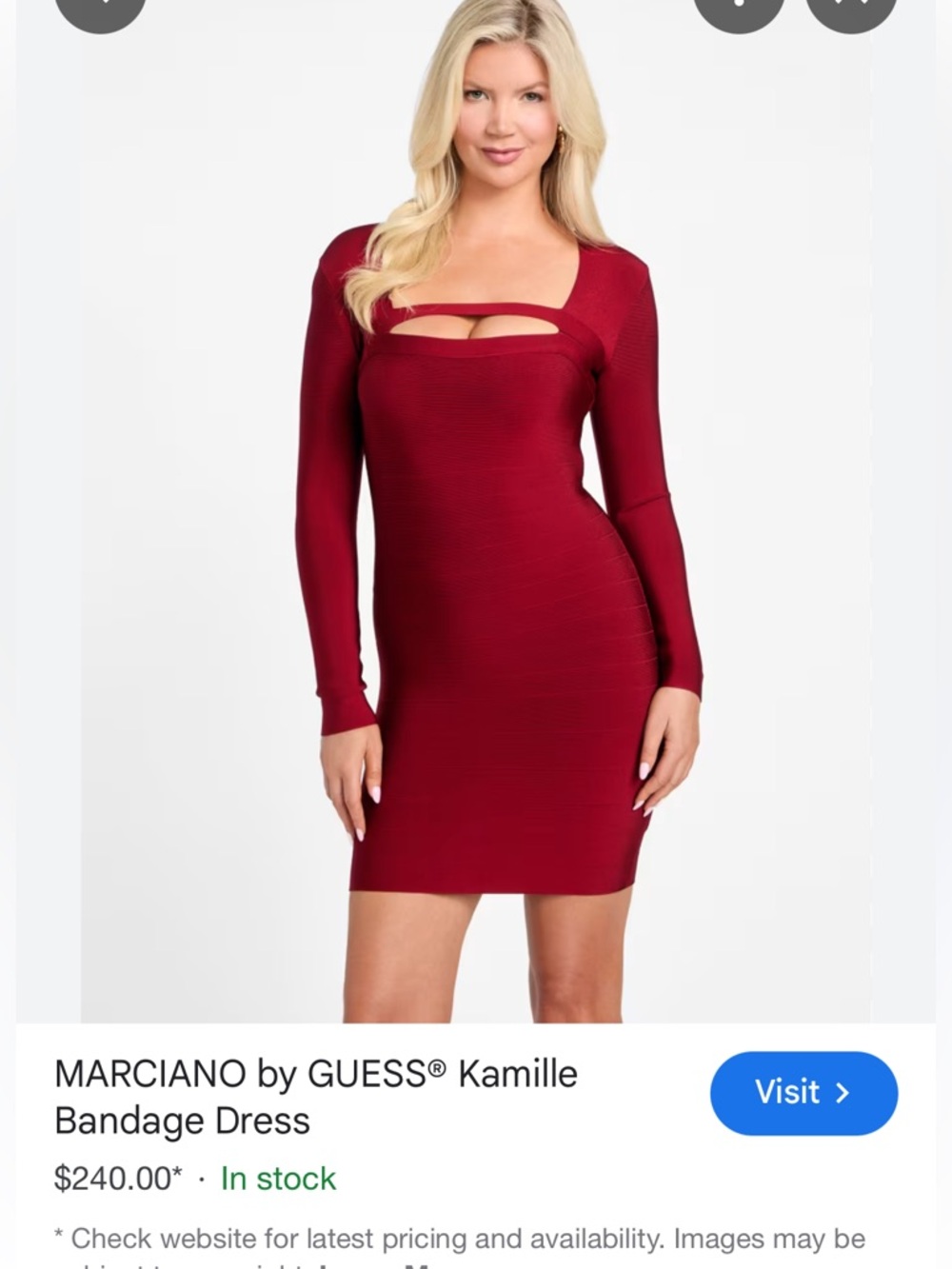 Guess by Marciano Lavender Long-Sleeve Bodycon Cutout Dress - Picture 12 of 12
